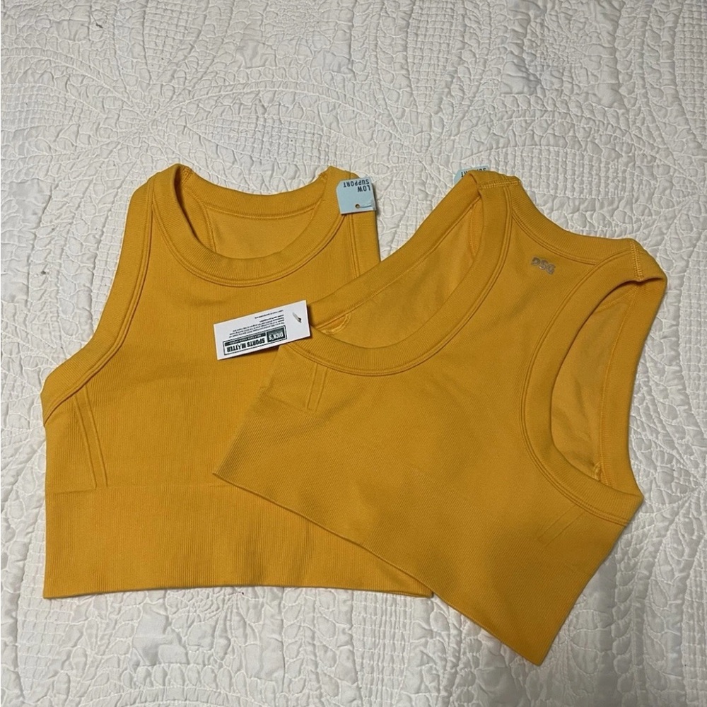 Yellow Women's Crop Top set of 2